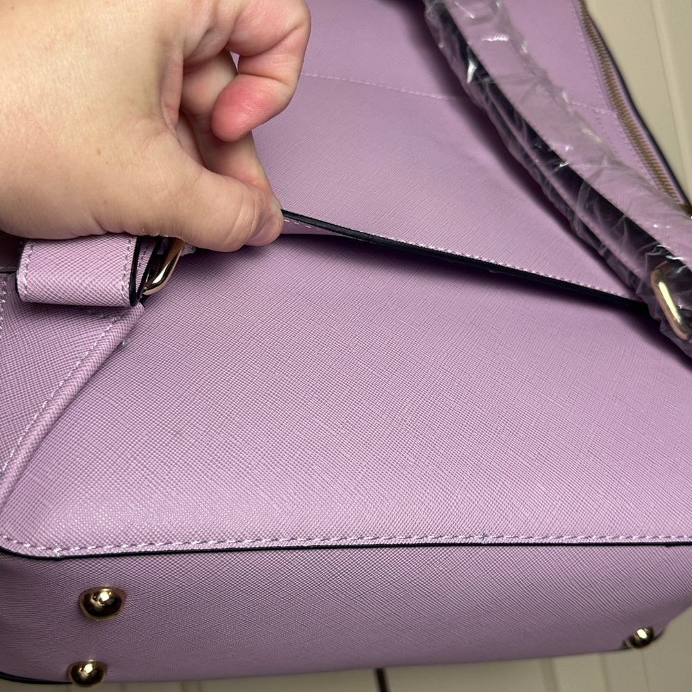 Calpak Kaya 15 inch Laptop Faux Leather Backpack Lavender NWT With Dust Bag $152 - Picture 12 of 16